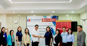 In photo, fourth from left: Ms. Debbie Ann R. Riveral, RD Corporation Chief Information Officer and People Management Committee Chairperson; Mr. Roy C. Rivera, RD Corporation Chief Financial Officer; Atty. Sheila Marie U. Tan, BPI AMTC President; and BPI AMTC VP Yvette Mari V. De Peralta. Executives and officers of RD Corporation and BPI witnessed the contract signing.